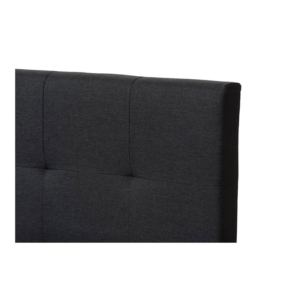 Brookfield Modern and Contemporary Charcoal Grey Fabric Twin Size Bed
