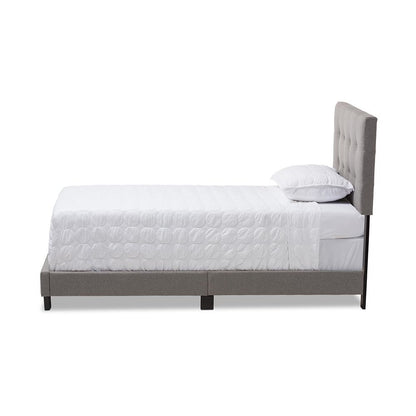 Baxton Studio Brookfield Modern and Contemporary Light Grey Fabric Twin Size Bed