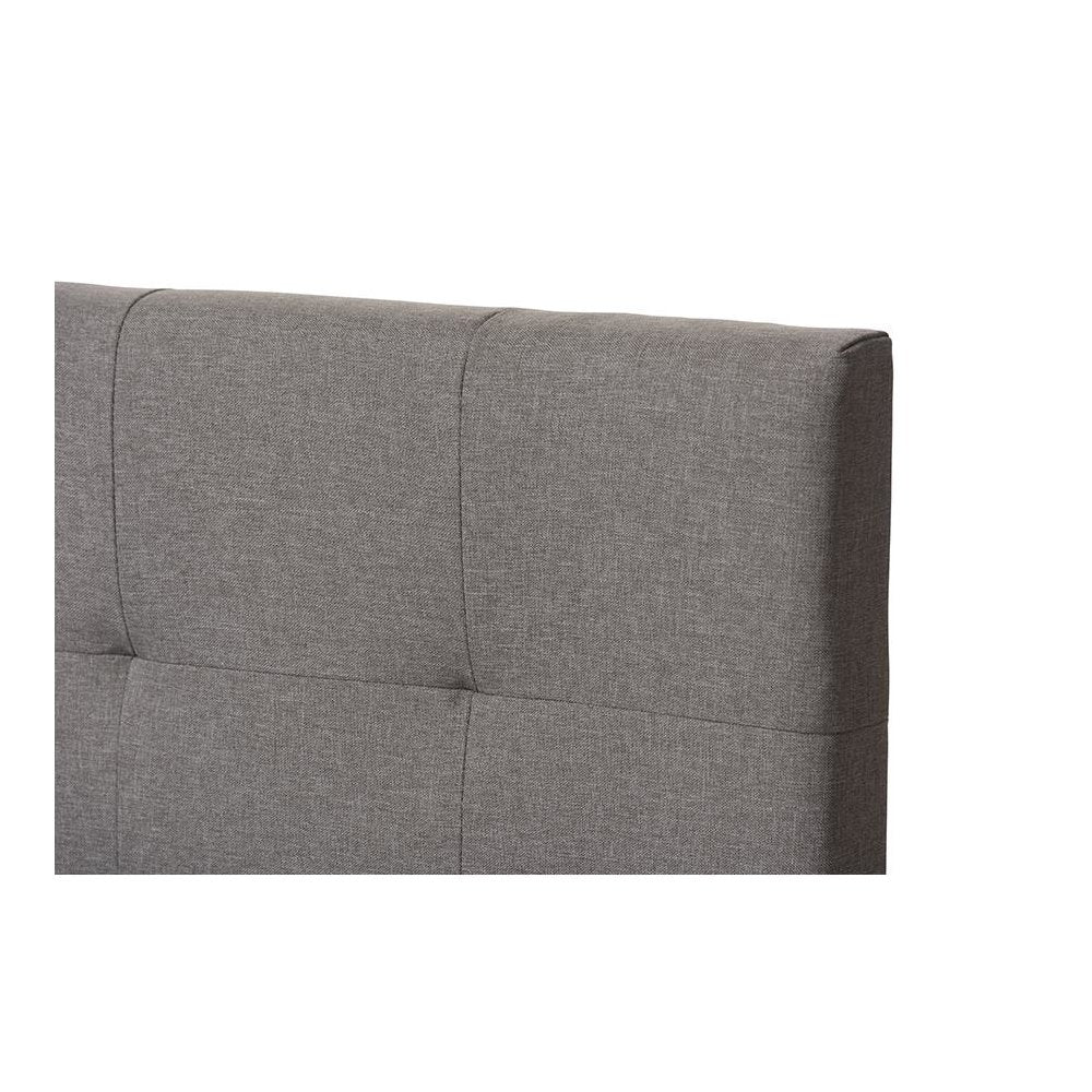 Baxton Studio Brookfield Modern and Contemporary Light Grey Fabric Twin Size Bed