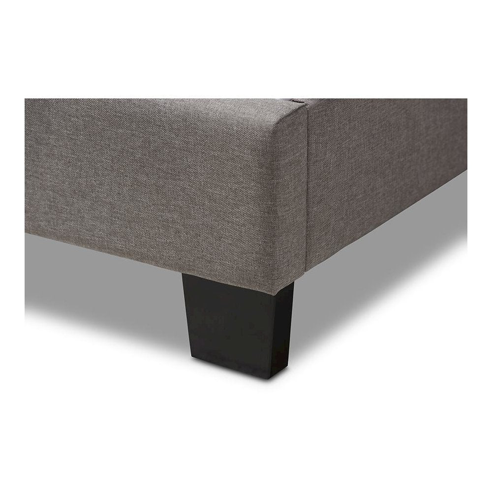 Baxton Studio Brookfield Modern and Contemporary Light Grey Fabric Twin Size Bed