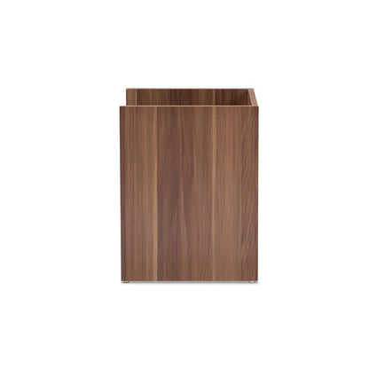 Vanda Modern and Contemporary Two-Tone Walnut and Black Wood 1-Drawer Nightstand