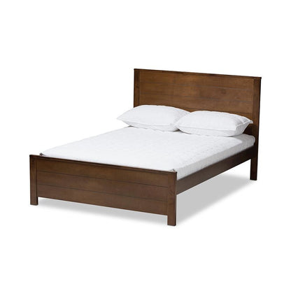 Catalina Modern Classic Mission Style Brown-Finished Wood Full Platform Bed