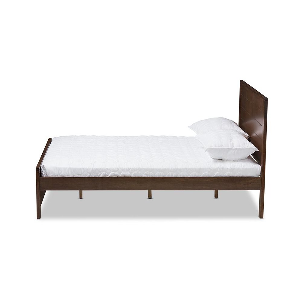 Catalina Modern Classic Mission Style Brown-Finished Wood Full Platform Bed