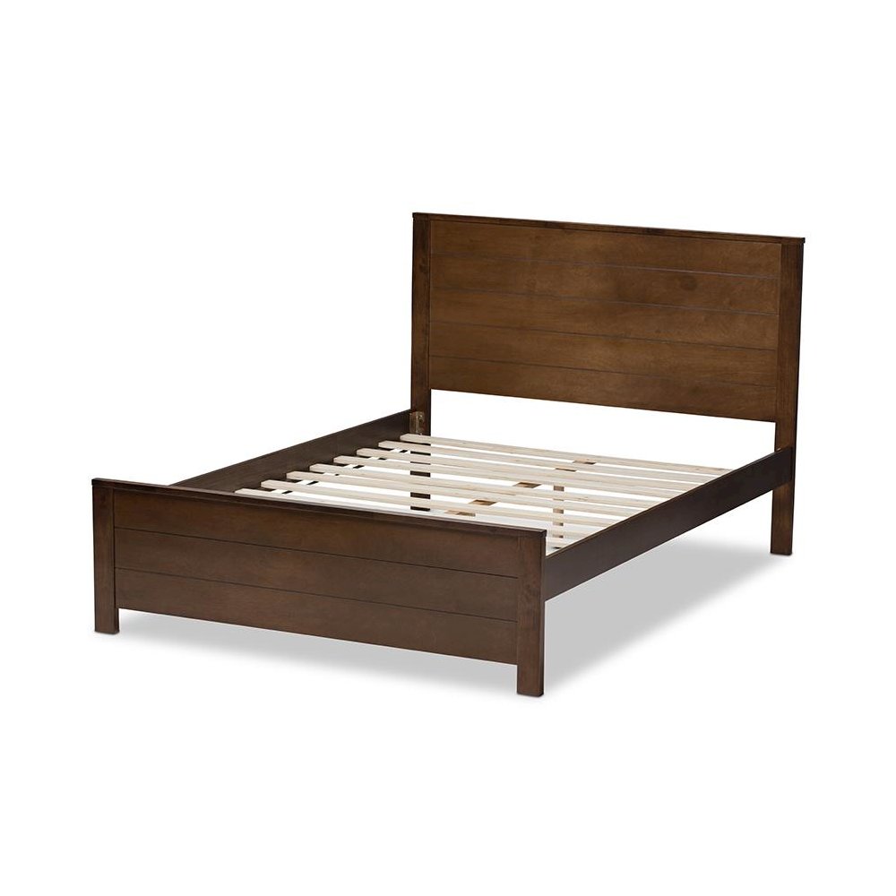Catalina Modern Classic Mission Style Brown-Finished Wood Full Platform Bed