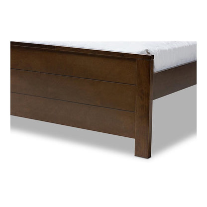 Catalina Modern Classic Mission Style Brown-Finished Wood Full Platform Bed