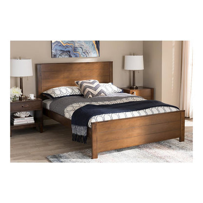 Catalina Modern Classic Mission Style Brown-Finished Wood Full Platform Bed
