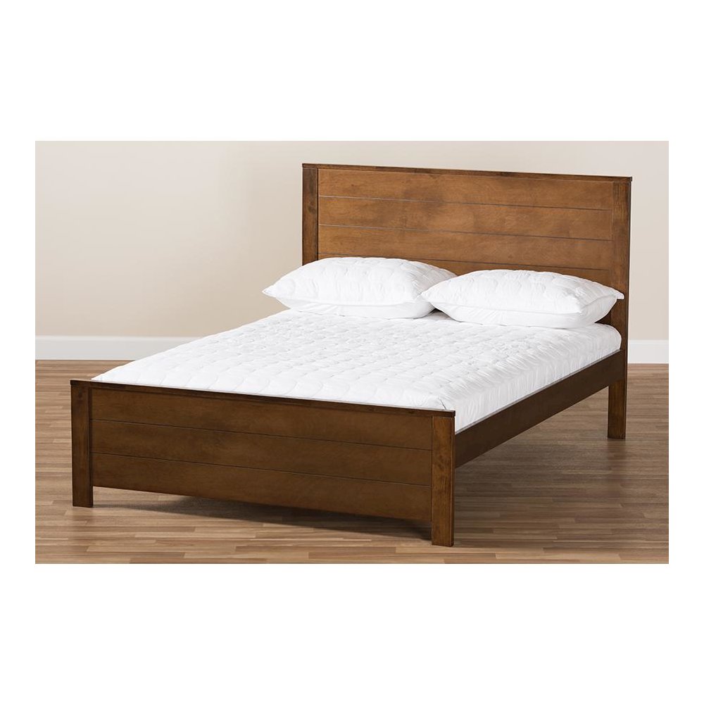 Catalina Modern Classic Mission Style Brown-Finished Wood Full Platform Bed