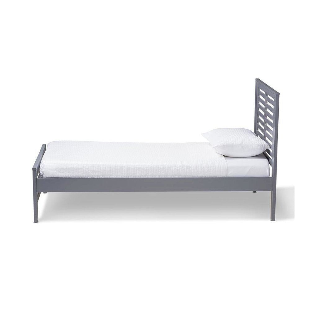 Sedona Modern Classic Mission Style Grey-Finished Wood Twin Platform Bed