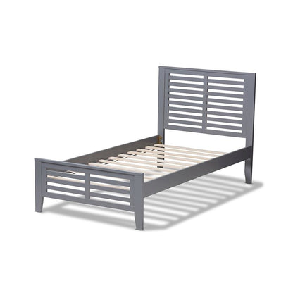 Sedona Modern Classic Mission Style Grey-Finished Wood Twin Platform Bed