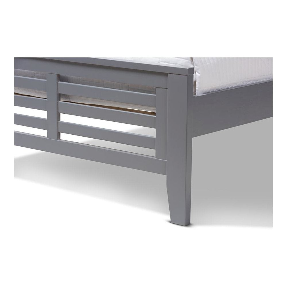 Sedona Modern Classic Mission Style Grey-Finished Wood Twin Platform Bed