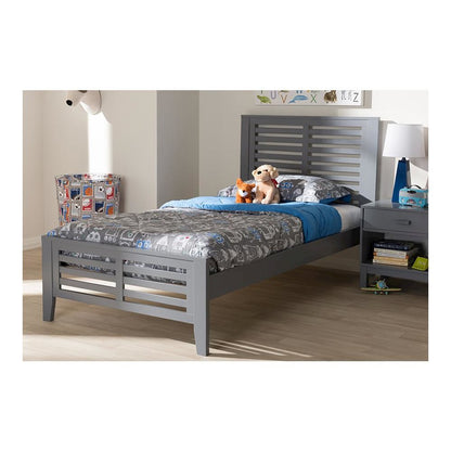 Sedona Modern Classic Mission Style Grey-Finished Wood Twin Platform Bed