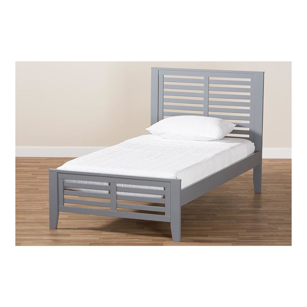 Sedona Modern Classic Mission Style Grey-Finished Wood Twin Platform Bed