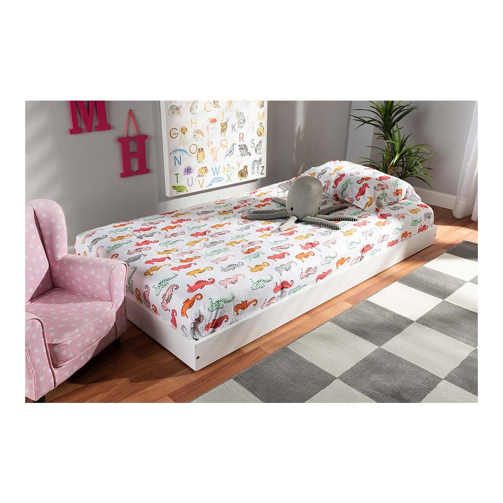 Baxton Studio Payton Modern and Contemporary White-Finished Twin Trundle