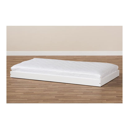 Baxton Studio Payton Modern and Contemporary White-Finished Twin Trundle