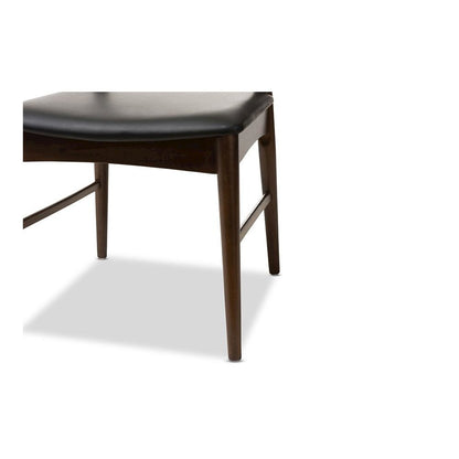 Baxton Studio Winton Mid-Century Modern Walnut Wood Dining Chair (Set of 2)