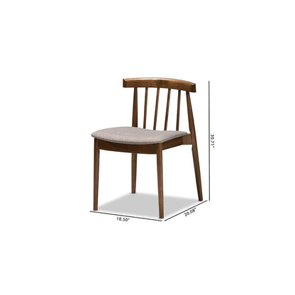 Wyatt Mid-Century Modern Walnut Wood Dining Chair (Set of 2)