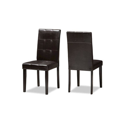 Leather Upholstered Dining Chair (Set of 2)
