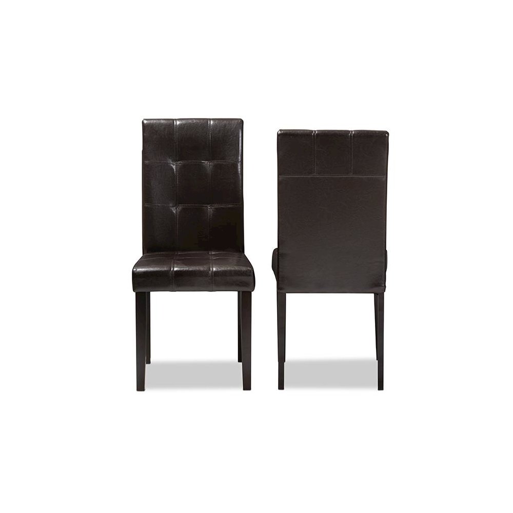 Leather Upholstered Dining Chair (Set of 2)