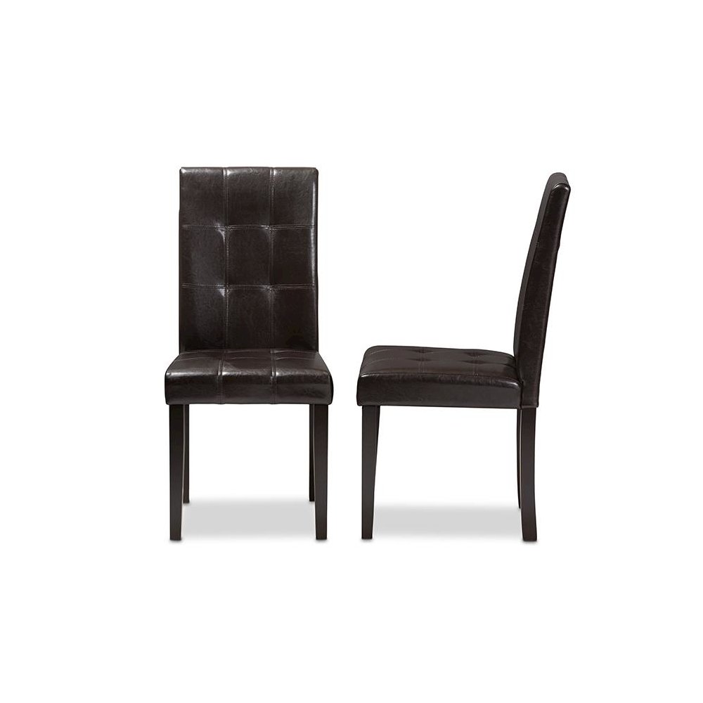Leather Upholstered Dining Chair (Set of 2)