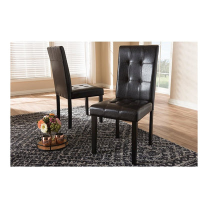 Leather Upholstered Dining Chair (Set of 2)