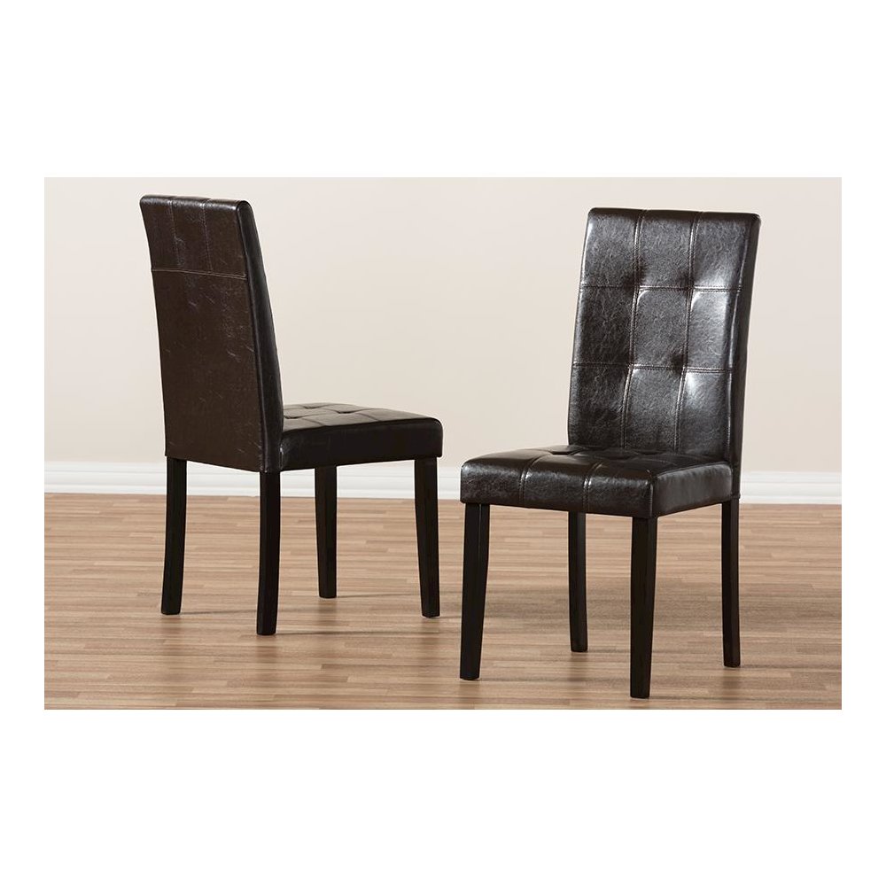 Leather Upholstered Dining Chair (Set of 2)