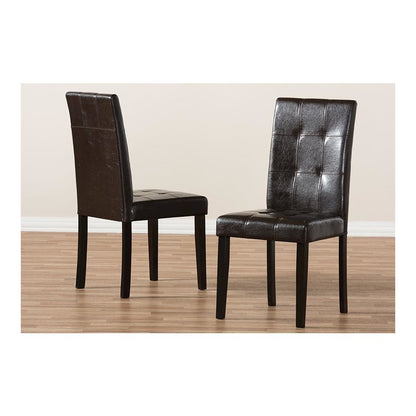 Leather Upholstered Dining Chair (Set of 2)