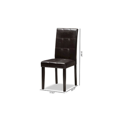 Leather Upholstered Dining Chair (Set of 2)