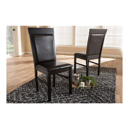 Leather Upholstered Dining Chair (Set of 2)
