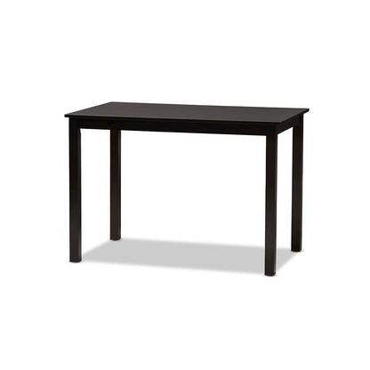Dark Brown Faux Leather Upholstered 5-Piece Dining Set