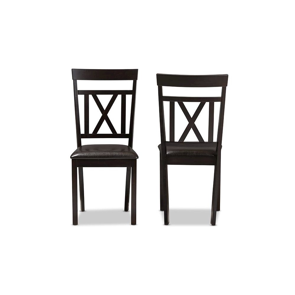 Leather Upholstered Dining Chair (Set of 2)