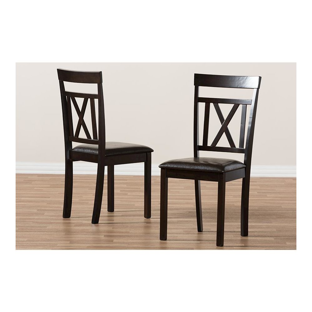 Leather Upholstered Dining Chair (Set of 2)