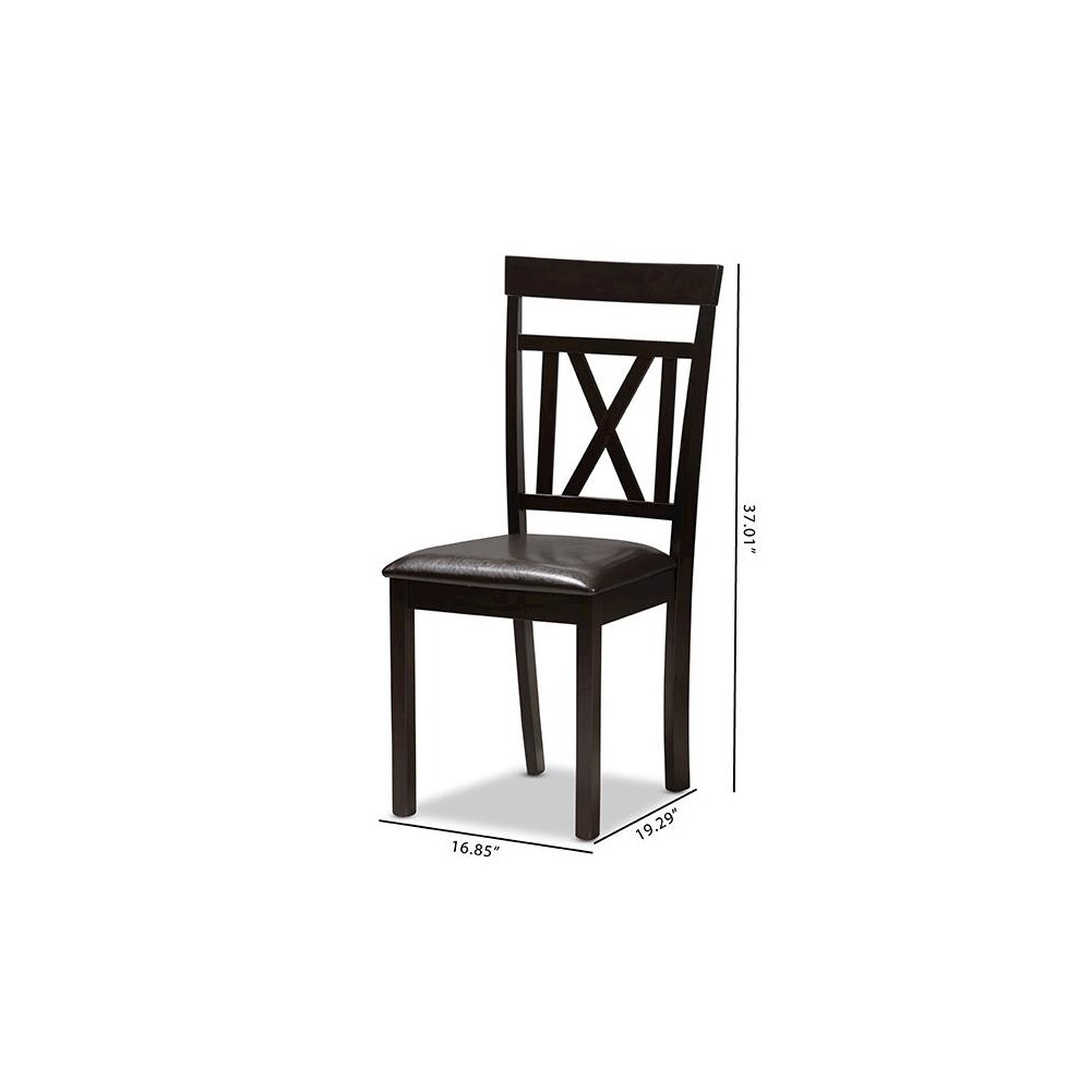Leather Upholstered Dining Chair (Set of 2)