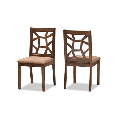 Walnut Brown Finished Dining Chair (Set of 2)