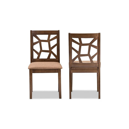 Walnut Brown Finished Dining Chair (Set of 2)