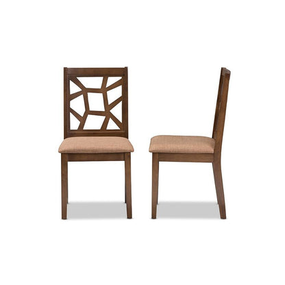 Walnut Brown Finished Dining Chair (Set of 2)