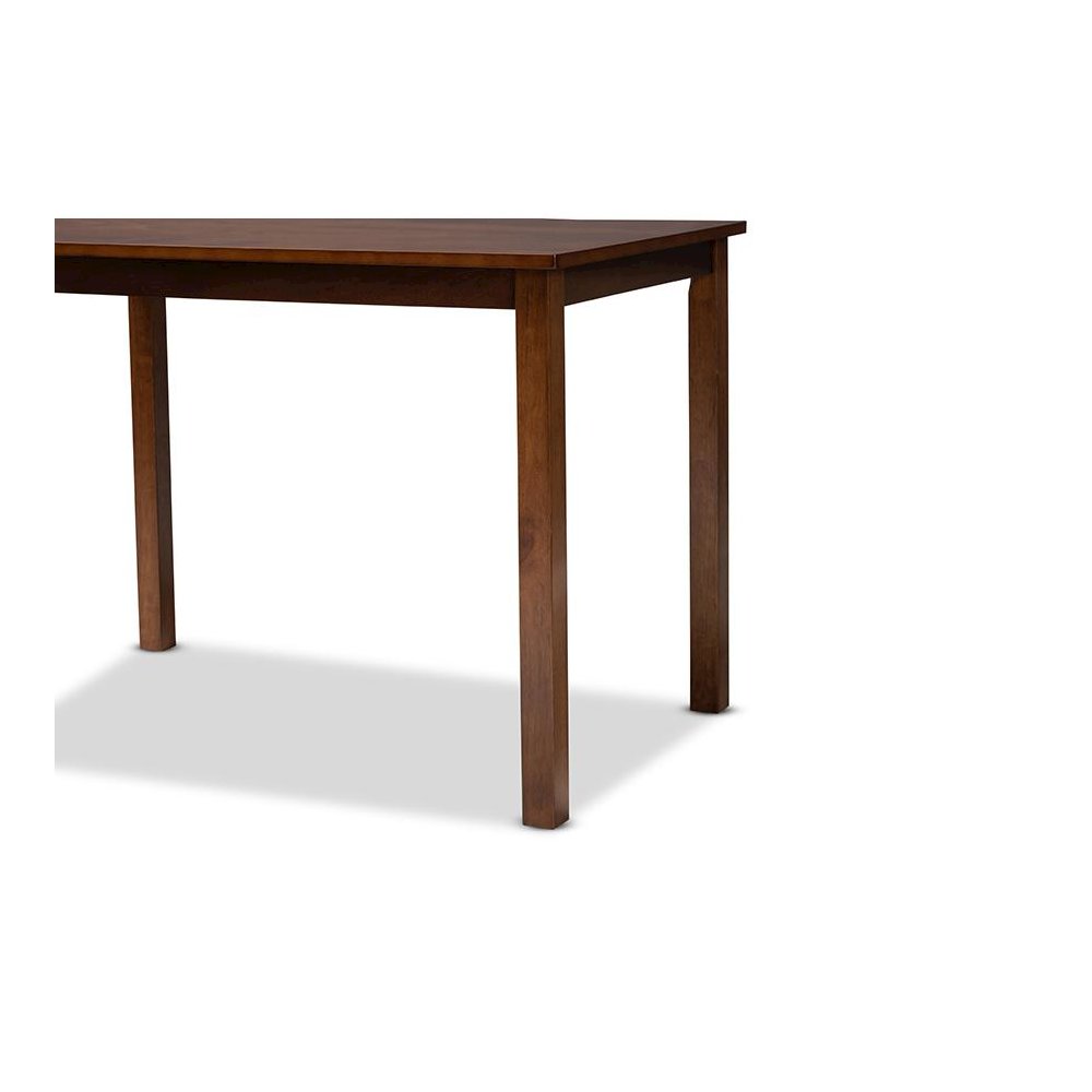 Walnut Brown Finished 5-Piece Wood Dining Set