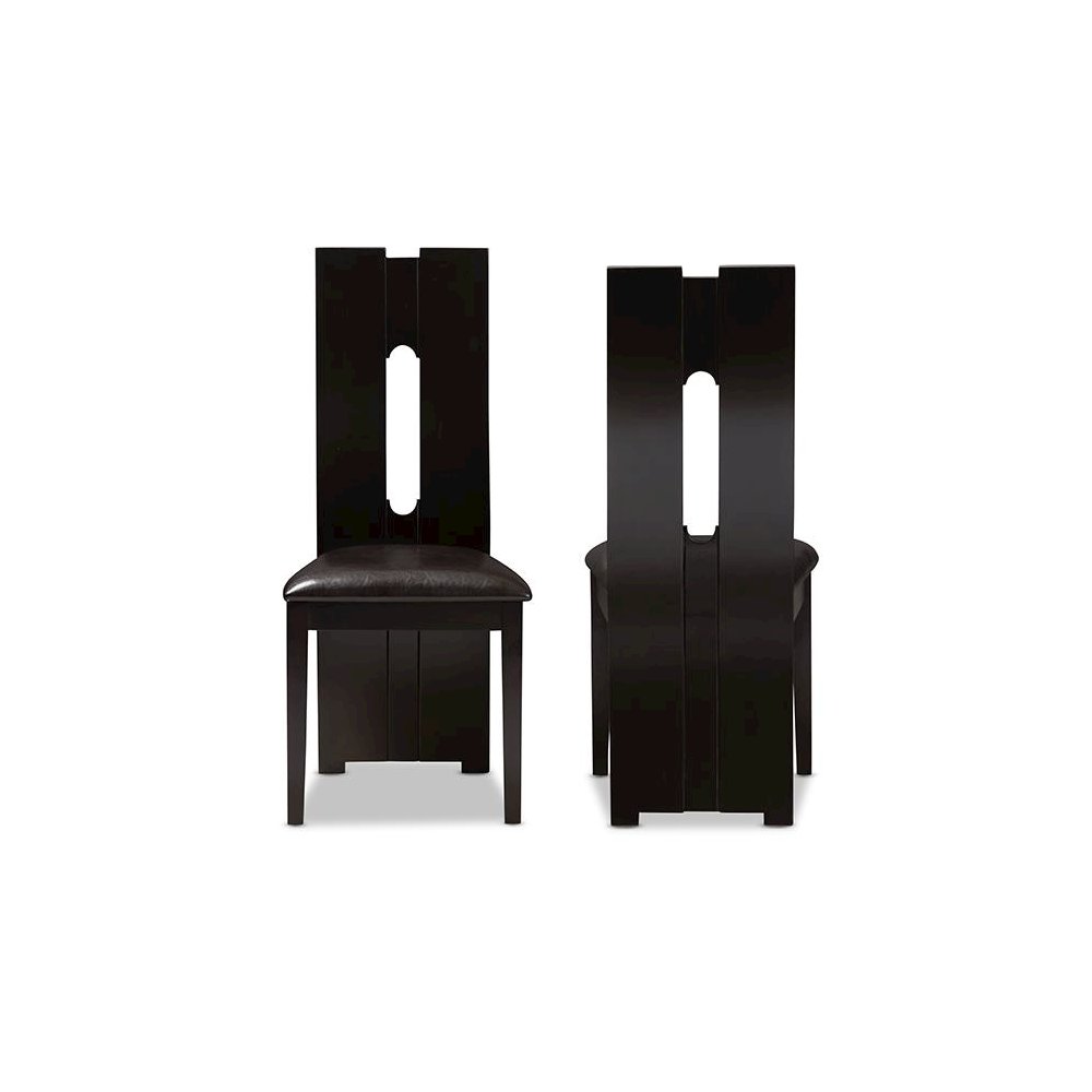 Leather Upholstered Dining Chair (Set of 2)