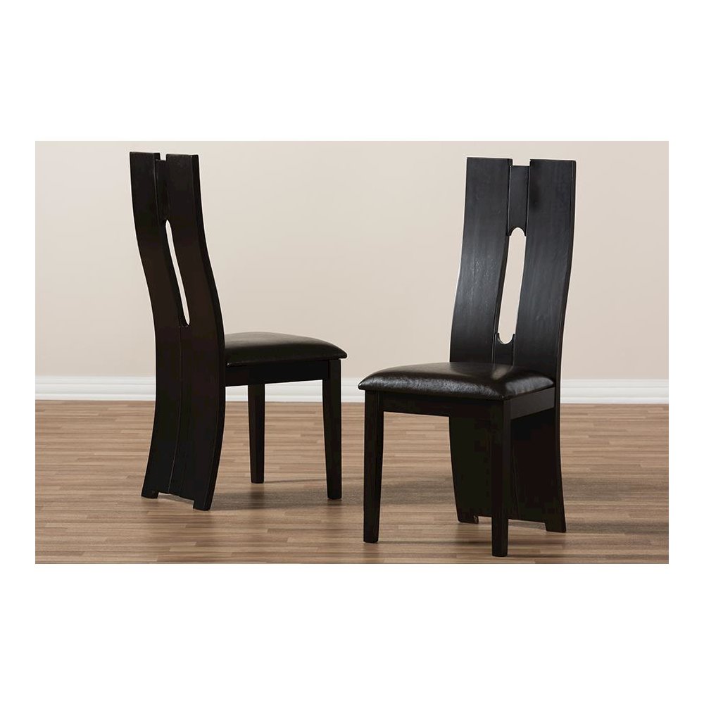 Leather Upholstered Dining Chair (Set of 2)