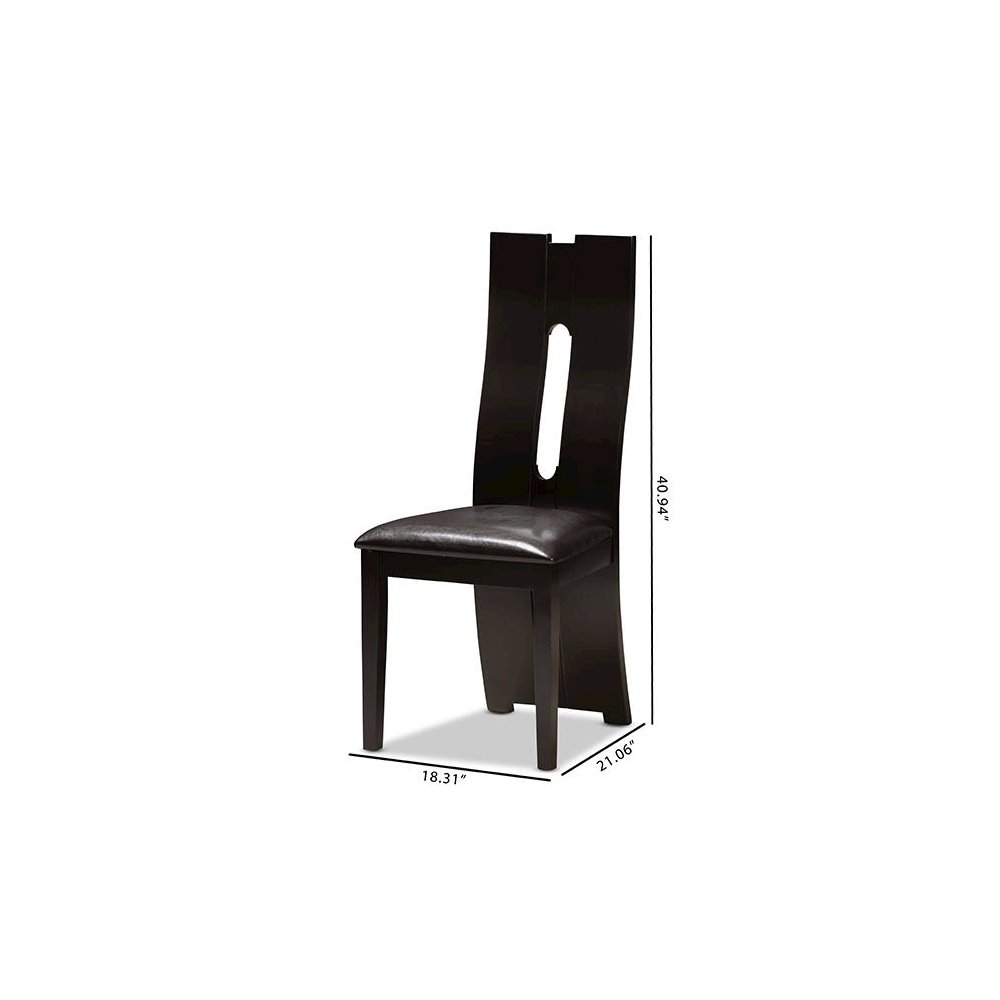 Leather Upholstered Dining Chair (Set of 2)