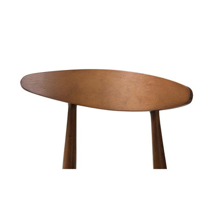 Leather Upholstered Walnut Finished Counter Stool (Set of 2)