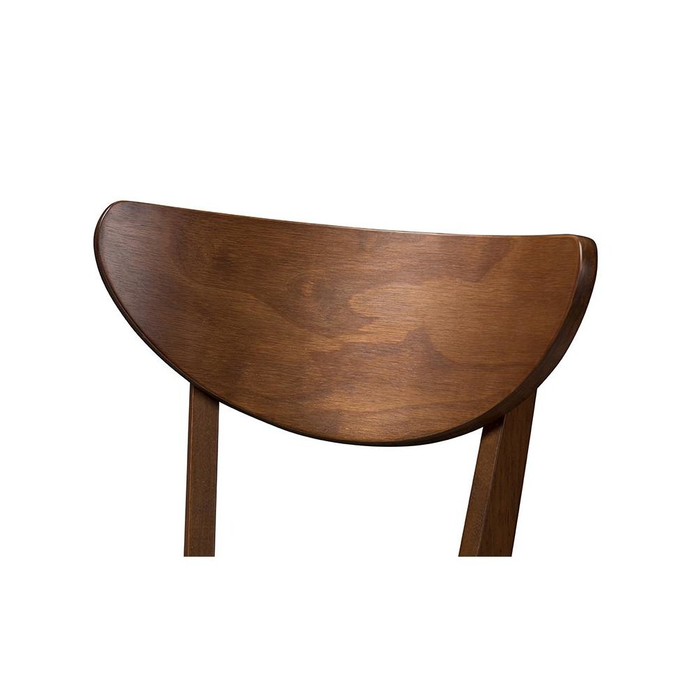 Leather Upholstered Walnut Finished Counter Stool (Set of 2)