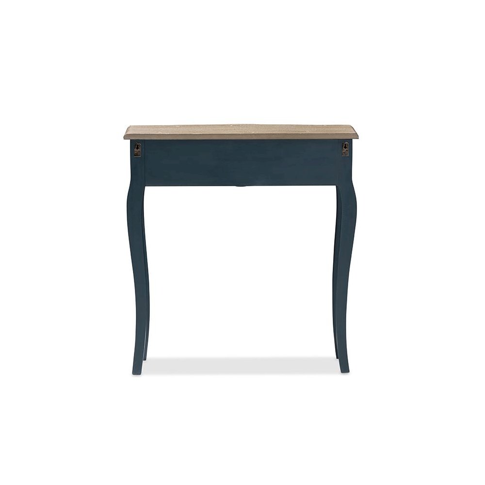 Baxton Studio Mazarine Classic and Provincial Blue Spruce Finished Console Table