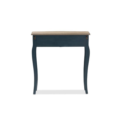 Baxton Studio Mazarine Classic and Provincial Blue Spruce Finished Console Table