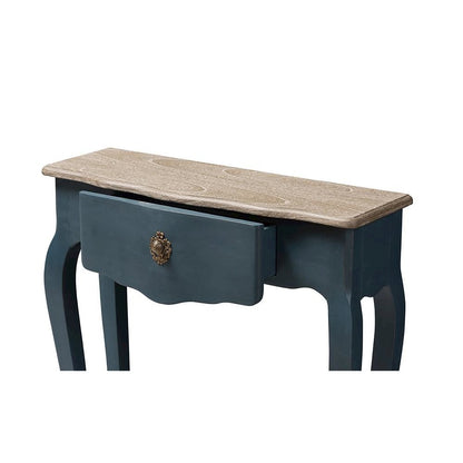 Baxton Studio Mazarine Classic and Provincial Blue Spruce Finished Console Table