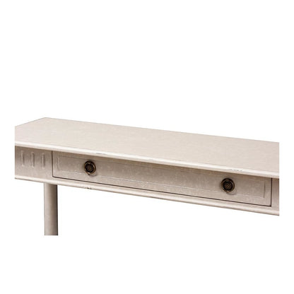 Ariella Country Cottage Farmhouse Whitewashed 1-Drawer Console Table