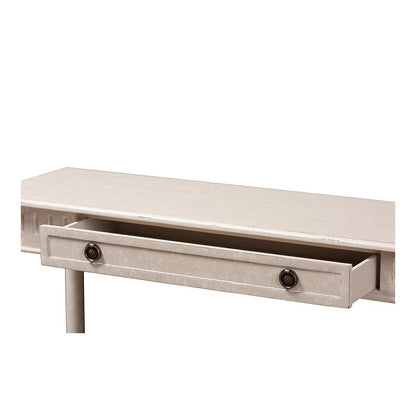 Ariella Country Cottage Farmhouse Whitewashed 1-Drawer Console Table