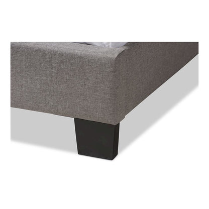Odette Modern and Contemporary Light Grey Fabric Upholstered Full Size Bed