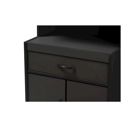 Baxton Studio Tannis Modern and Contemporary Dark Grey Finished Kitchen Cabinet