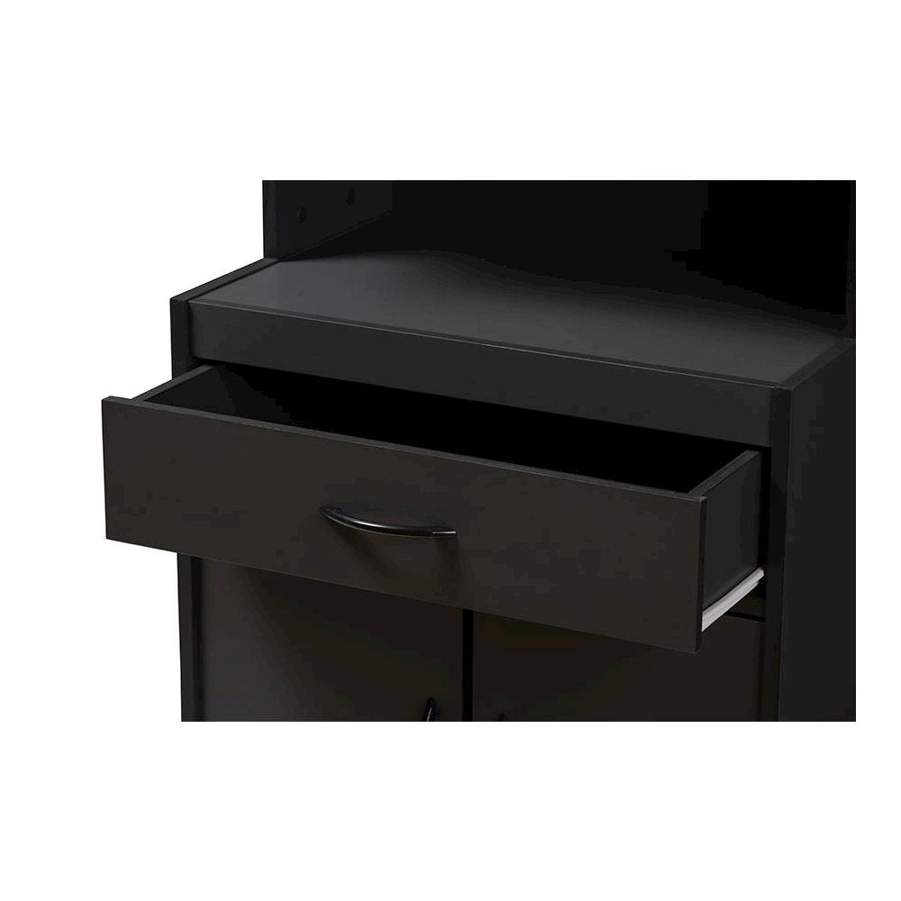 Baxton Studio Tannis Modern and Contemporary Dark Grey Finished Kitchen Cabinet