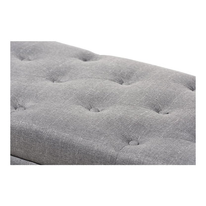 Michaela Modern and Contemporary Grey Fabric Upholstered Storage Ottoman